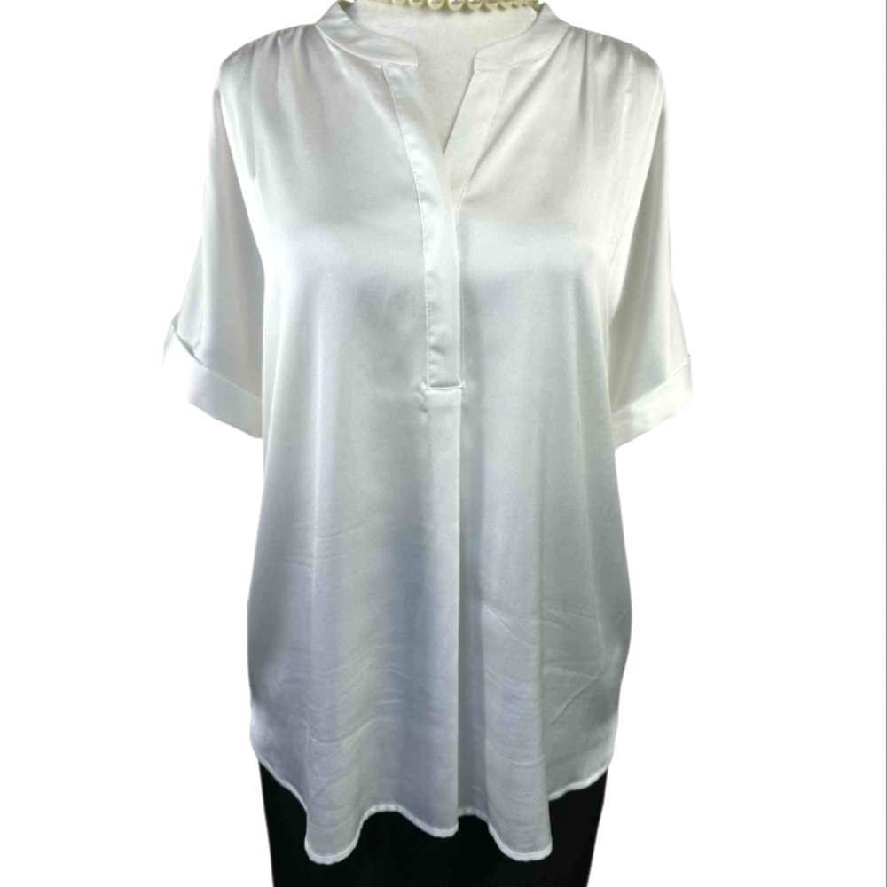 Karl Lagerfeld satin Vneck blouse